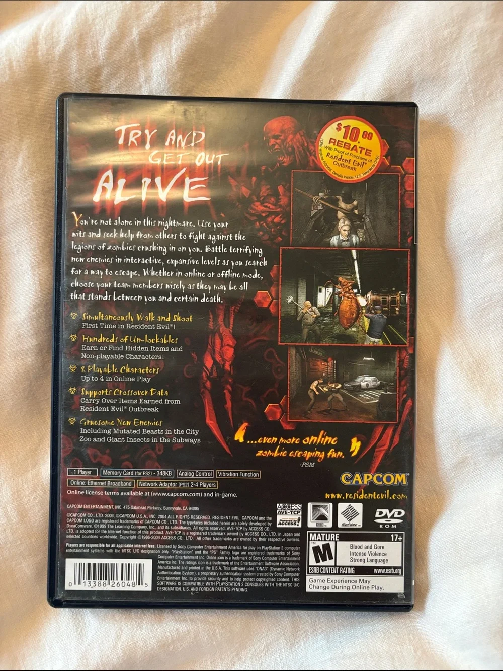 Sony PlayStation 2 Resident Evil Outbreak File #2 - Black Cover Art